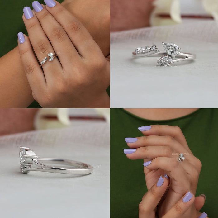 [Pear Cut Diamond Anniversary Ring]-[Ouros Jewels]