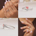 Collage of Heart shaped pink diamond engagement ring