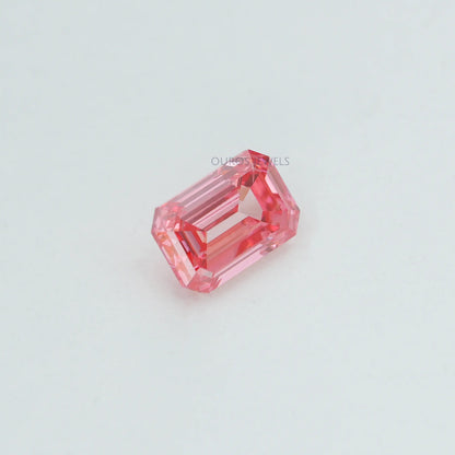 0.76 Carat Each Pink Emerald Cut Lab Grown Diamond Loose