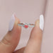 [A Women Holding Pink Heart Lab Diamond Engagement Ring]-[Ouros Jewels]