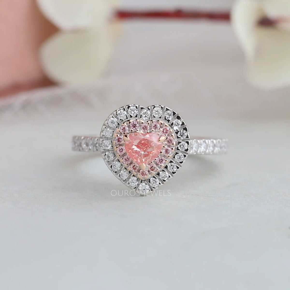 Pink Heart Diamond Engagement Ring | Pink Heart Shaped Diamond Ring - 2023  100% 925 - Aliexpress