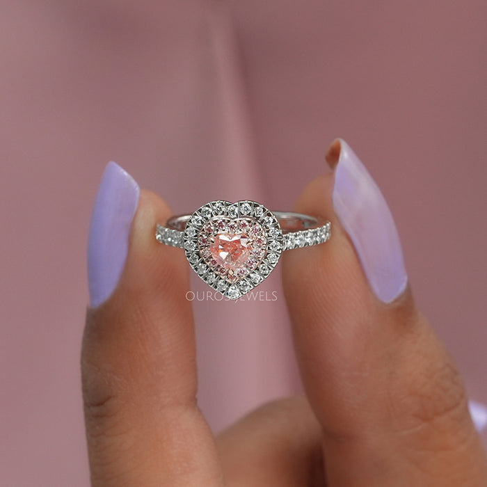 Heart shaped Diamond Engagement Ring | Ouros Jewels