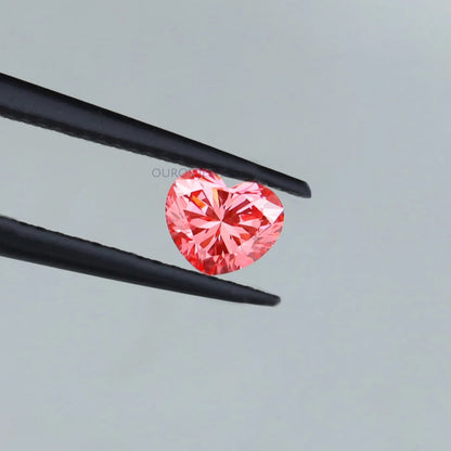 Pink Heart Cut Lab Grown Diamond
