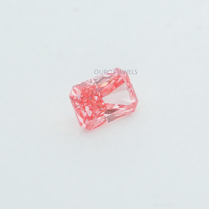 [Pink Lab Grown Diamond in Radiant Shape]-[Ouros Jewels]