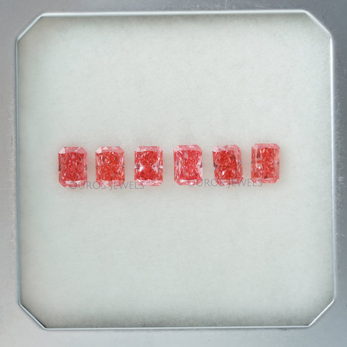 Pink Radiant Cut Lab Grown Diamond