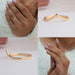 [Collage of Solid Gold Plain Curved Band]-[Ouros Jewels]