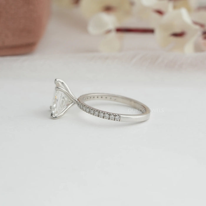 [3 Carat Princess Cut Diamond Ring Platinum]-[Ouros Jewels]