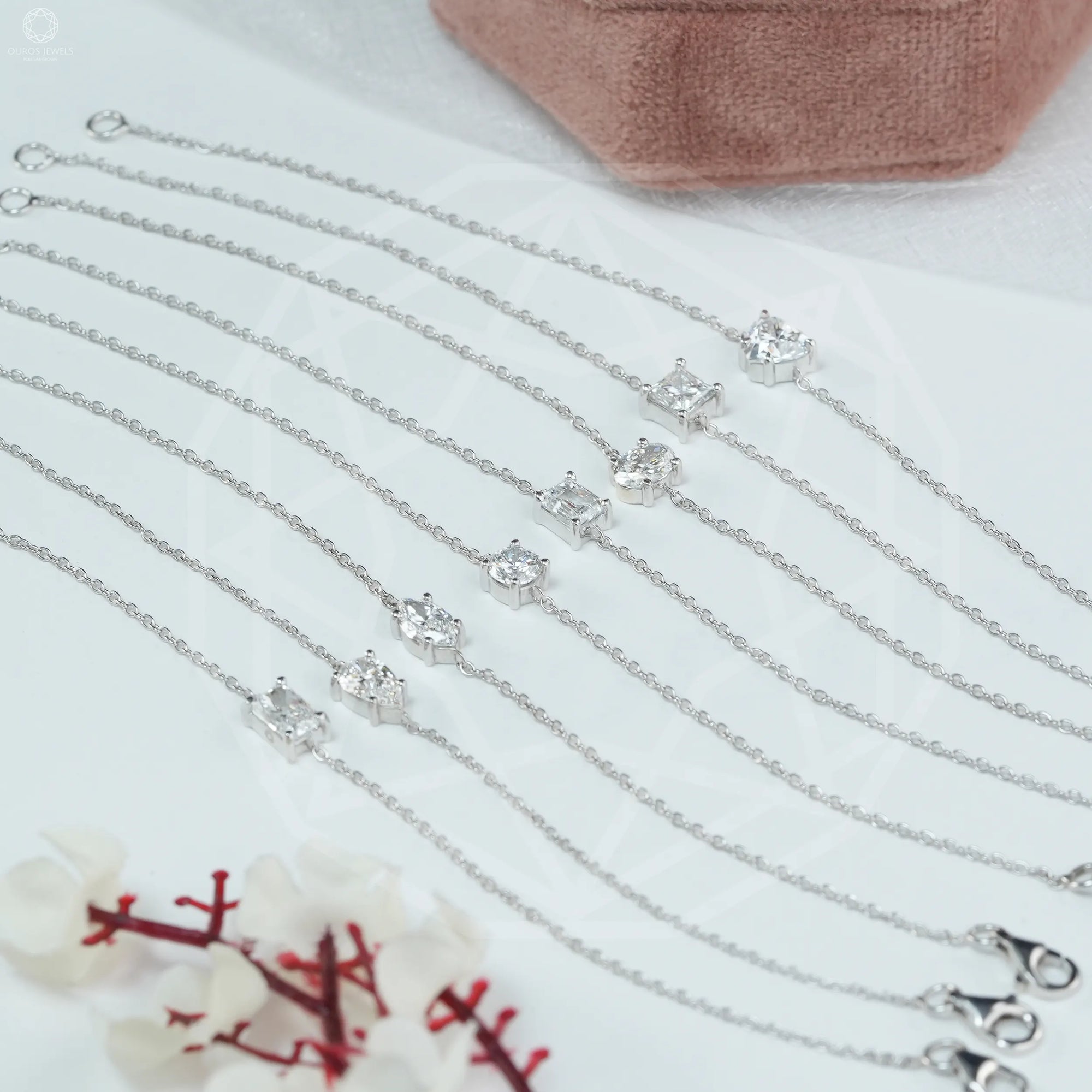 Multi Shape Lab Grown Diamond Solitaire Bracelet