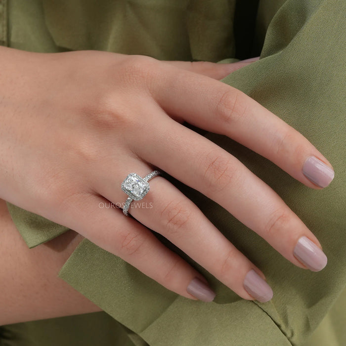 Stunning 1.5ct Or Radiant Cut Wedding Ring Set, Radiant Cut Rings