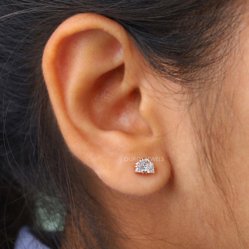 [Bullet Cut Stud Earrings for Women]-[Ouros Jewels]