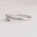 Side view of white Gold Lab Diamond Engagement Ring Crafted with Round Cut Diamond