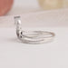 Side View Of White Gold Lab Diamond Ring crafted with Round Cut Diamond 