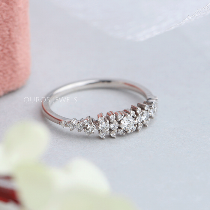 [Round Cut Lab Diamond Dainty Ring]-[Ouros Jewels]