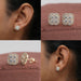 Collage of Round Cut Lab Diamond Studs]-[Ouros Jewels]