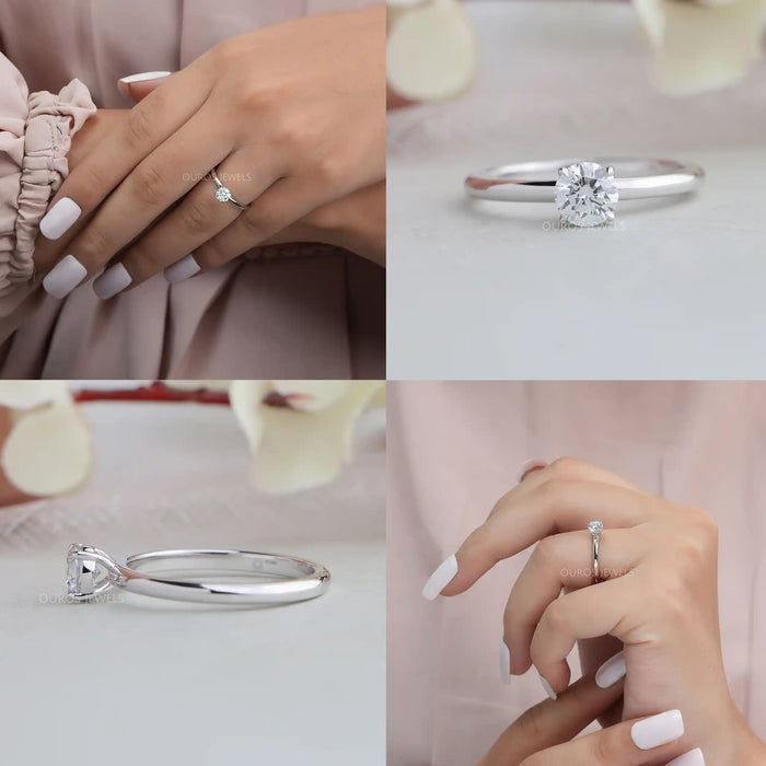 Collage of Lab Made CVD Diamond IGI Certified Engagement Ring