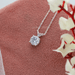Collage of round brilliant diamond solitaire pendant