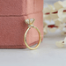 [Round Cut Diamond with Hidden Halo Ring In Yellow Gold Prong Setting]-[Ouros Jewels]