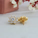 [Front and Back Of Round Diamond Stud Earring]-[Ouros Jewels]