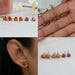 Brilliant heart shaped lab diamond stud earrings in several stylish looks