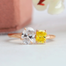 [Radiant And Oval Cut Two Stone Engagement Ring]-[Ouros Jewels]
