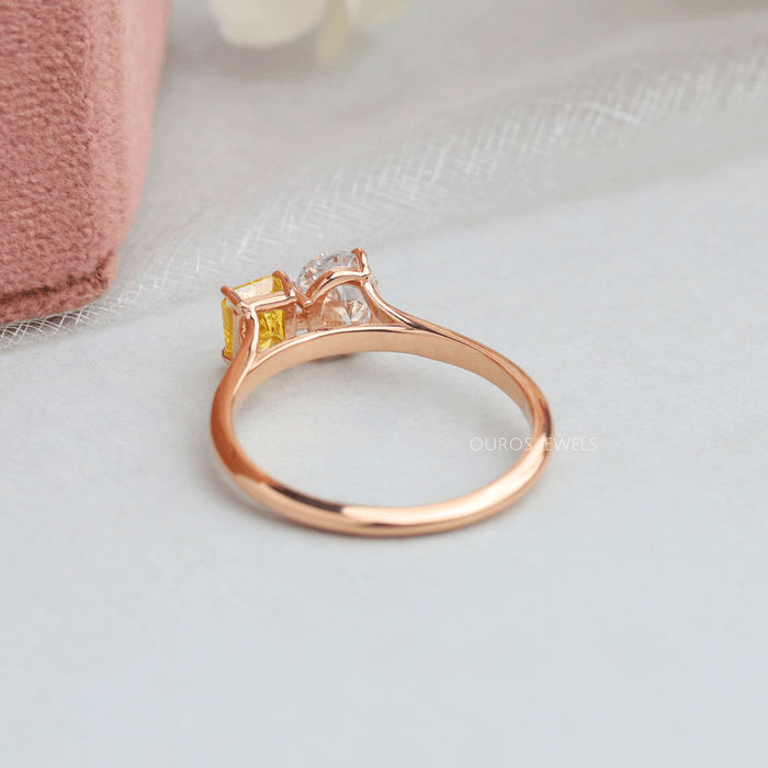[14k Rose Gold Diamond Ring]-[Ouros Jewels]