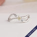 Princess Cut  Lab Grown Diamond Three Stone Engagement Ring in 14k White Gold